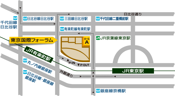 東京国際フォーラム周辺の地図